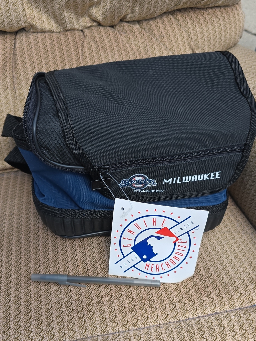 MLB Milwaukee Black and Blue Soft Cooler Bag